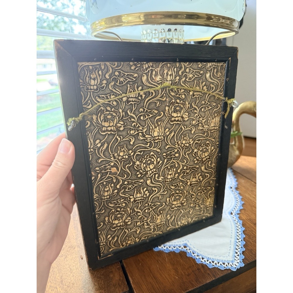 Antique English Mirror Petite Victorian Wood Frame Heavy